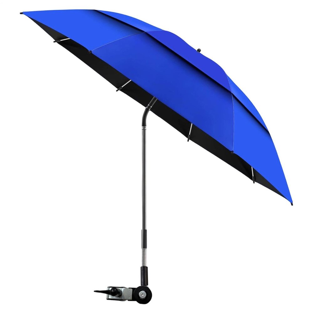 Clip On Chair Parasol - UPF 50+ Double Canopy | Beach Chair Umbrella