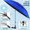 Clip On Chair Parasol - UPF 50+ Double Canopy | Beach Chair Umbrella view 3