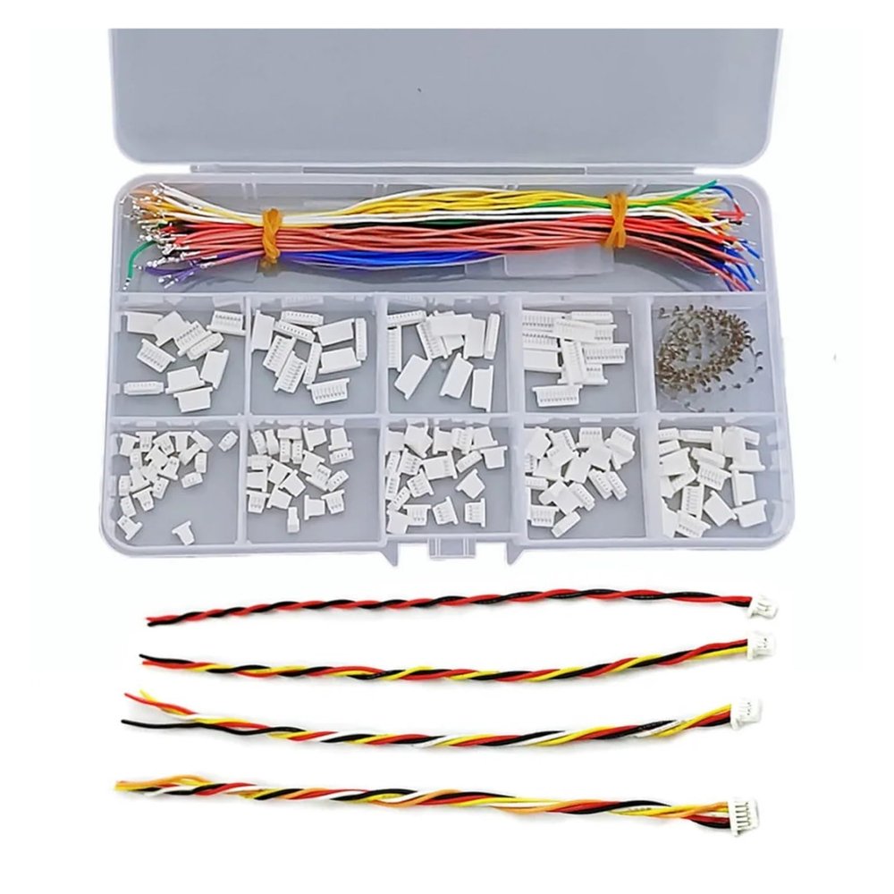 SH1.0 Connectors Single Head Pre-Crimped Silicone Cables with 1.0mm for FPV F405 Holybro Kakute H*/7 F7 T-Motor Velox