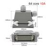 Heavy-Duty Connector Rectangular 64-core Cold air Connector HDC-HD-064 Waterproof Connector Double Outlet Hole 10A view 2