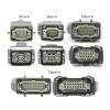 Rectangular Heavy-Duty Connector HDC-HE4 6 10 16 20 24 32 48-core pin 16A Waterproof Aviation Industry Plug top Side Connector view 3