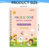 4Pcs Magical Handwriting Practice Workbook Set for Preschooler Includes Gel Pen Silicone Pen Grip and Refills ' s Handwriting Practice Book view 3