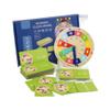 ZQsmgs Wooden Teaching Clock, Color Coded Time Learning Clock Model view 1