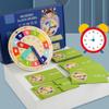 ZQsmgs Wooden Teaching Clock, Color Coded Time Learning Clock Model view 4