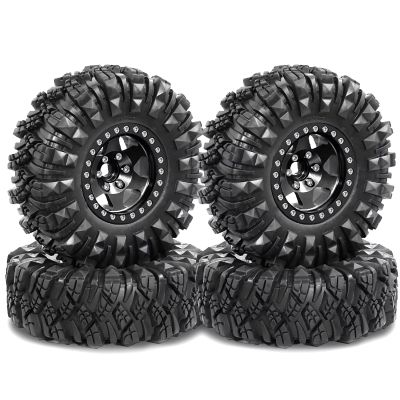 RC Car Tires Rims for SCX10 AXI03007 Pro for TRX4 for TRX6 Gen7/8 D90 VS4-10 for MST CFX 1/10 Aluminum 1.9 Beadlock Wheels and Tires RC Crawler Car