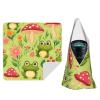 NISJUBFNE Cute Cartoon Frog, Mushroom and Floral Self-Adhesive Magic Cloth view 1