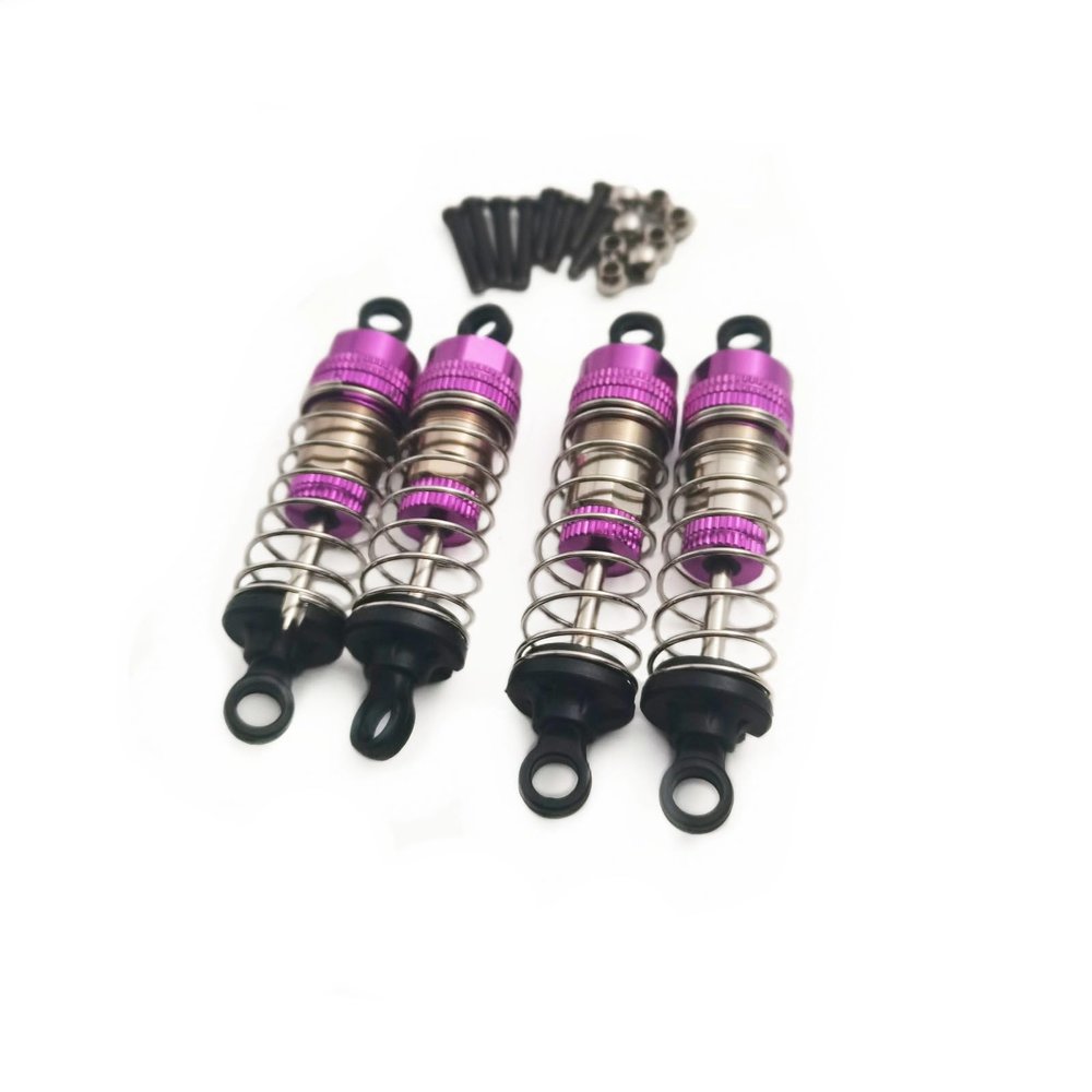 RC Car Shock Absorber Compatible with Wltoys 144001 RC Car Upgrade Modification Replacement Accessories Parts 4pcs Metal Oil Filled Shock Absorber