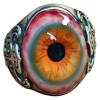 Realistic Eyeball Curtain Ring Gothic Stress Relief Fidget Jewelry view 1