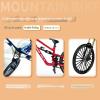 Generisch 1:8 Alloy Downhill Bike Model with Double Suspension, Mini Bicycle Decoration Gift, 3 Colours (Red) view 3