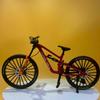 Generisch 1:8 Alloy Downhill Bike Model with Double Suspension, Mini Bicycle Decoration Gift, 3 Colours (Red) view 4