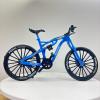 Generisch 1:12 Alloy Mountain Bike Model with Double Suspension, Mini Bicycle Decoration Gift, 3 Colours (Blue) view 1