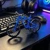 Generisch 1:12 Alloy Mountain Bike Model with Double Suspension, Mini Bicycle Decoration Gift, 3 Colours (Blue) view 3