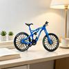 Generisch 1:12 Alloy Mountain Bike Model with Double Suspension, Mini Bicycle Decoration Gift, 3 Colours (Blue) view 4