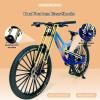 Generisch 1:8 Alloy Downhill Bike Model with Double Suspension, Mini Bicycle Decoration Gift, 3 Colours (Blue) view 2