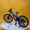 Generisch 1:8 Alloy Downhill Bike Model with Double Suspension, Mini Bicycle Decoration Gift, 3 Colours (Blue) view 4