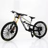 Generisch 1:8 Alloy Downhill Bike Model with Double Suspension, Mini Bicycle Decoration Gift, 3 Colours (Silver) view 1
