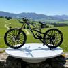 Generisch 1:8 Alloy Downhill Bike Model with Double Suspension, Mini Bicycle Decoration Gift, 3 Colours (Silver) view 2