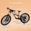 Generisch 1:8 Alloy Downhill Bike Model with Double Suspension, Mini Bicycle Decoration Gift, 3 Colours (Silver) view 4