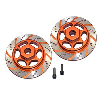for RBX10 Ryft 1/10 RC Simulation Electric Brushless Off-Road Model Car Metal Disc Brake Type Hex Adapter AXI232045(Orange)