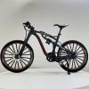 Generisch 1:12 Alloy Mountain Bike Model with Double Suspension, Mini Bicycle Decoration Gift, 3 Colours (Black) view 1
