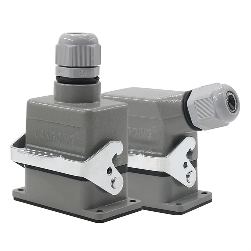 HDC-HE-006 Rectangular Heavy Duty Connector Six Pin Waterproof Socket 500V 16A