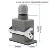 HDC-HE-006 Rectangular Heavy Duty Connector Six Pin Waterproof Socket 500V 16A view 2