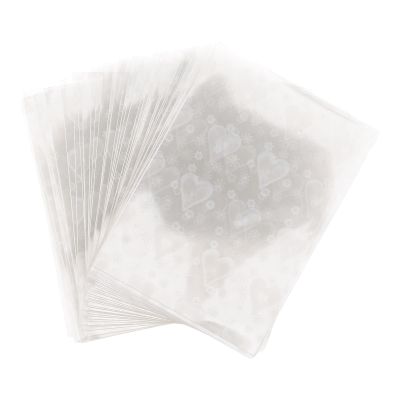 MAGICLULU Photo Card Sleeves Easy Insertion and Extraction 200pcs Heart-Shaped Holographic with Pp Material and Smooth Edges Protective Covers for Kpop Trading Cards
