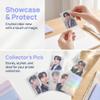 MAGICLULU Photo Card Sleeves Easy Insertion and Extraction 200pcs Heart-Shaped Holographic with Pp Material and Smooth Edges Protective Covers for Kpop Trading Cards view 3