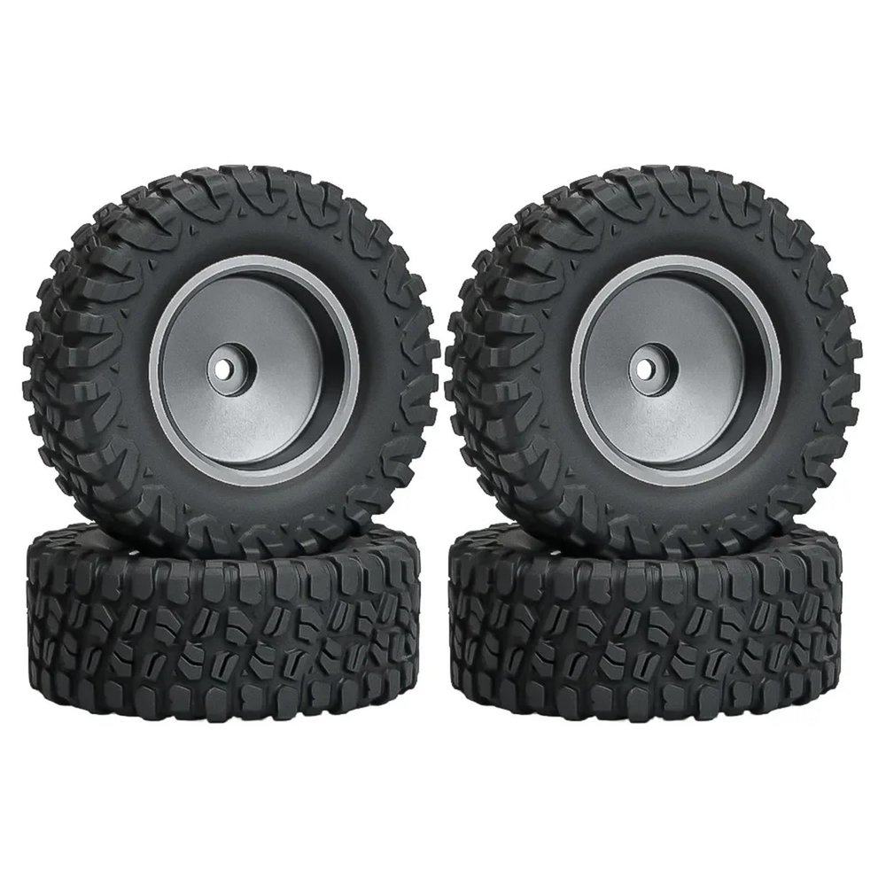 RC Car Accessories Compatible with Axial for SCX24 for TRX4M 1/18 1/24 RC Crawler Car Upgrade Parts Accessories 1.3 Inch Beadlock Wheel Rim Tire