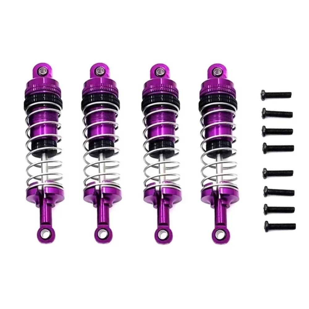 RC Car Accessories Compatible With Wltoys 144001 124019 124018 RC Car Parts Accessories 4Pcs Adjustable Metal Shock Absorbers Damper