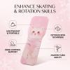 UPALDHOU Figure Skating Turning Board, Plastic Cute Cat Balance Training Ice Skating Trainer for Gymnasts Practice Tool Pink view 3