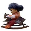 Animated Haunted Rocking Horse Doll Creepy Halloween Decor Decoration Prop - Talks Moves - Tabletop Size 9 in (Orange, 9 in) view 2