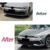 Car Fog Light Canard for VW Golf 8 MK8 GTI 2020-2024 CS Style view 3
