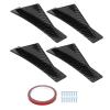 Chrees Carbon Fiber Style Rear Bumper Diffuser, with Tape and Screws for Universal view 2