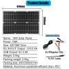 4000W 12V to 110V/220V Solar System Combination Inverter Solar Panel Kit Solar Generator Home Grid System 30A Controller + 18w12v Solar Panel view 2