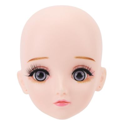 Lash Extension Mannequin Head, Eyelash Practice Mannequin Head for Beginners, Reusable Makeup Mannequin Doll Head with Realistic Face and Hollow Base, Plastic + Synthetic Fiber for