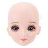 Lash Extension Mannequin Head, Eyelash Practice Mannequin Head for Beginners, Reusable Makeup Mannequin Doll Head with Realistic Face and Hollow Base, Plastic + Synthetic Fiber for view 1