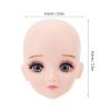 Lash Extension Mannequin Head, Eyelash Practice Mannequin Head for Beginners, Reusable Makeup Mannequin Doll Head with Realistic Face and Hollow Base, Plastic + Synthetic Fiber for view 2