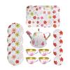 Set for Little Girls Tea Party Pretend Toy Afternoon Tea Playset Metal Kitchenware Accessory Tray Pot Cups Dishes view 1