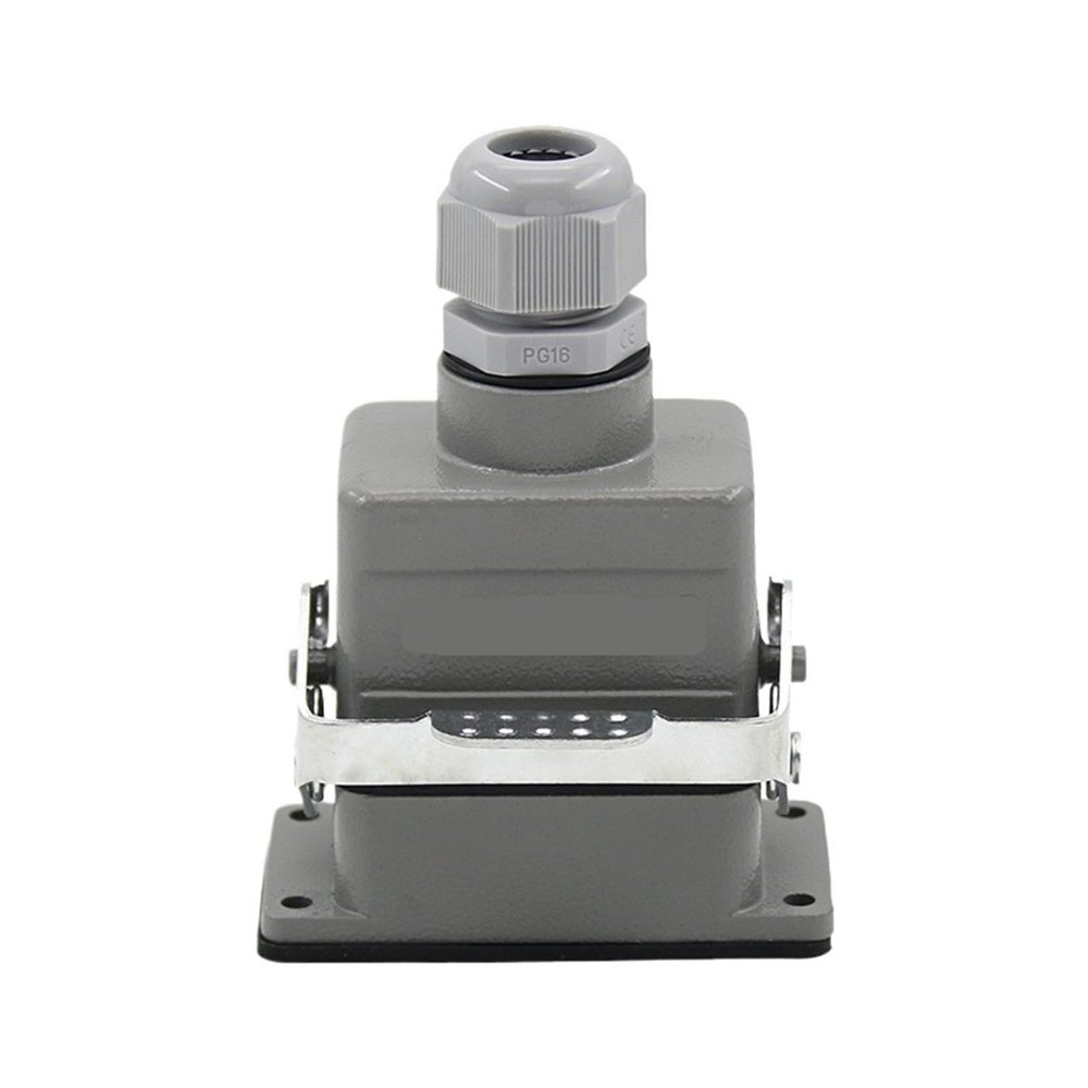 BSQGUEWD Rectangular Heavy-Duty Connector 4-core HDC-HE-004 Waterproof Industry and Socket 16A Screw Wiring