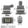 BSQGUEWD Rectangular Heavy-Duty Connector 4-core HDC-HE-004 Waterproof Industry and Socket 16A Screw Wiring view 2