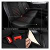 LYBCEOUF Four Seasons Car Seat Covers Pu Seat Cover with Backrest Cushion Seat Cover Car Universal Compatible with Most view 3
