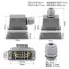 BSQGUEWD 15-pin 24-pin 25-pin Rectangular Heavy-Duty Connector HD-015-024-025 Cold-Pressed Waterproof and Socket view 2