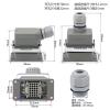 BSQGUEWD 15-pin 24-pin 25-pin Rectangular Heavy-Duty Connector HD-015-024-025 Cold-Pressed Waterproof and Socket view 3