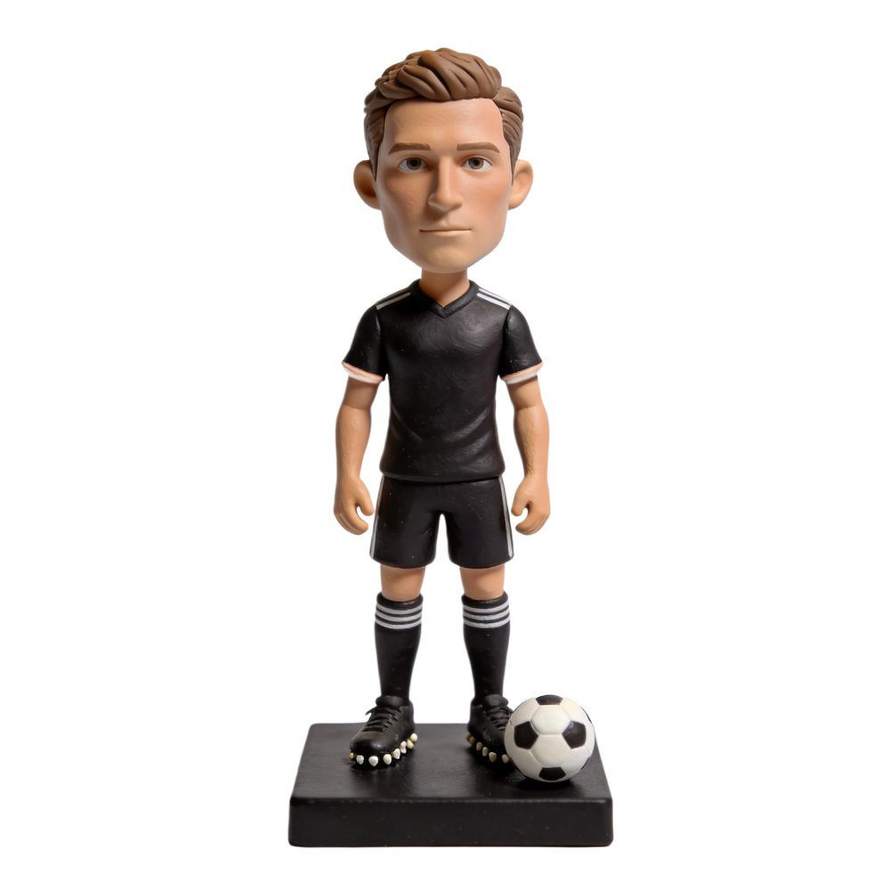 Custom Soccer Player Bobblehead, Personalized 3D Figurine From Photo, Handmade Polymer Clay Full Body Statue, Football Athlete Figurine Birthday Fan Gift Tournament Desk Decor Football Fan Gift
