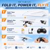 TSMTLPI Rc Paper Airplane Kit with Gyro Stabilizer,2.4ghz DIY Electric Smart Remote Control Paper Airplane Power Components,STEM Foldable Lightweight Glider Tool for Hobbyists Beginner Flyers view 4