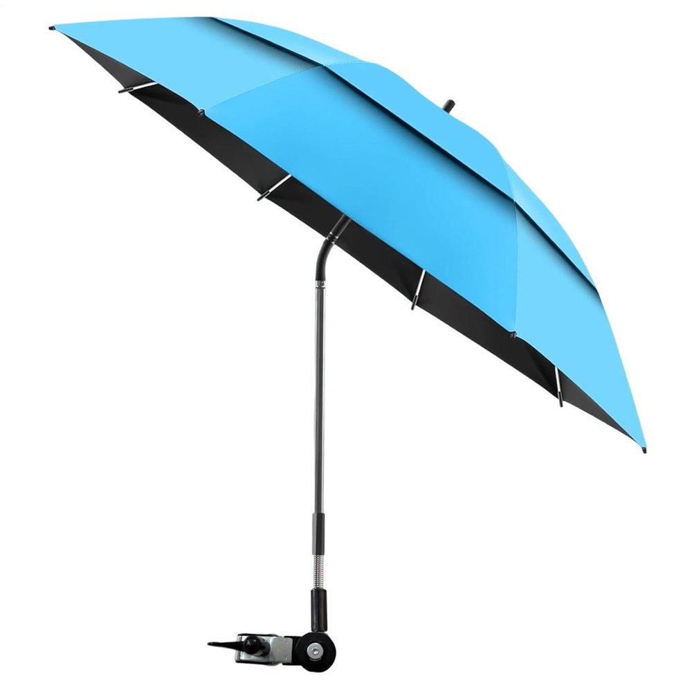 Clip On Chair Parasol | UPF 50+ UV Protection Double Canopy Umbrella