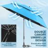 Clip On Chair Parasol | UPF 50+ UV Protection Double Canopy Umbrella view 4