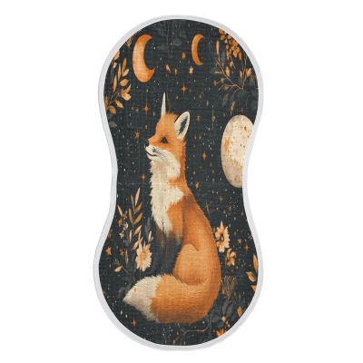 PaChyLuu 2 Pack Magical Fox Muslin Burp Cloths Cotton Absorbent Baby Burping Rags for Boys Girls Soft Newborn Burp Bibs, 22 x 11 Inch