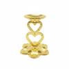 Crystal Display Stand with Metal Base, Gold Finish Holder for Spheres and Eggs (1 PC) view 1